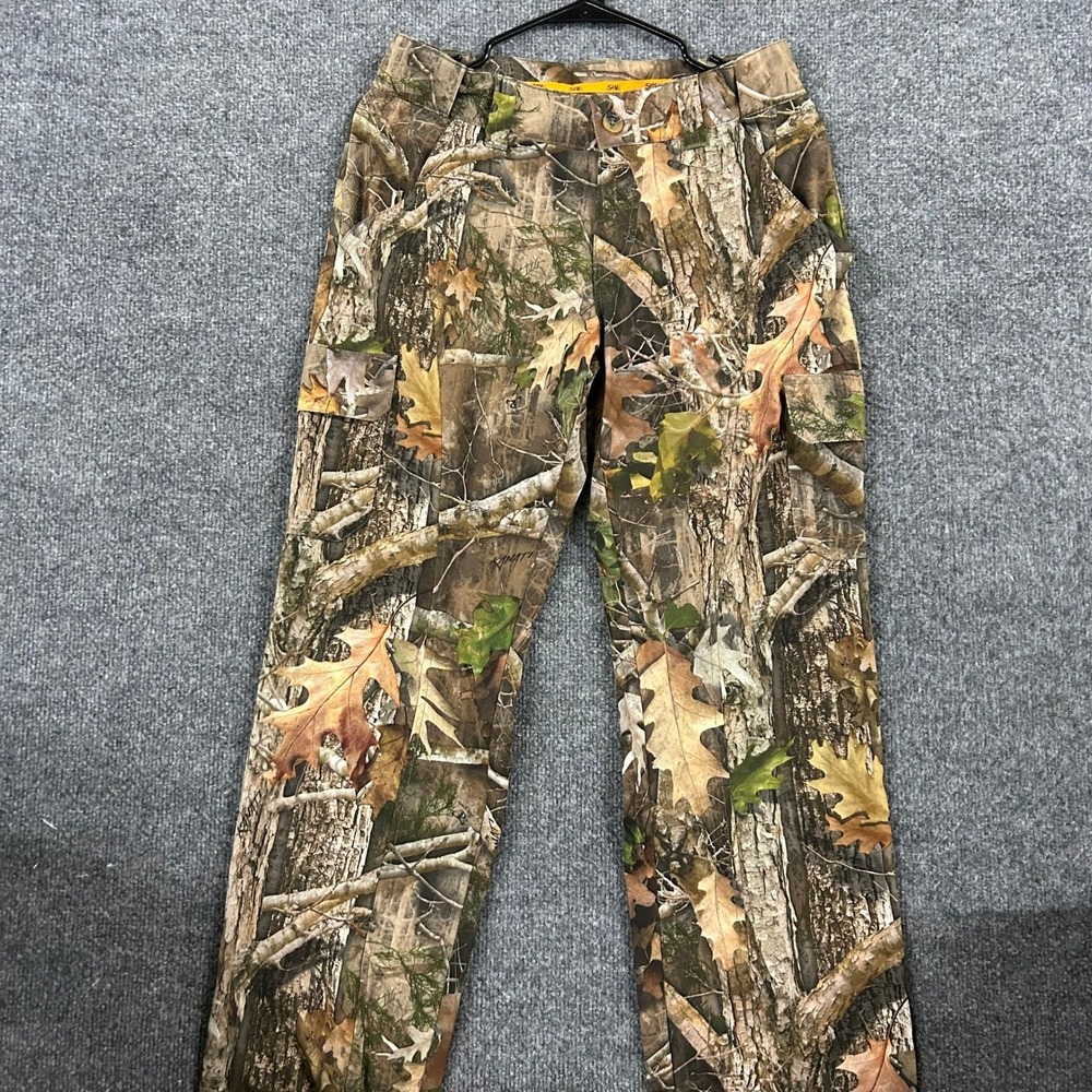 SHE Outdoor Pants Womens Size S Camo Cargo True Timber Stretch Hunting Hiking
